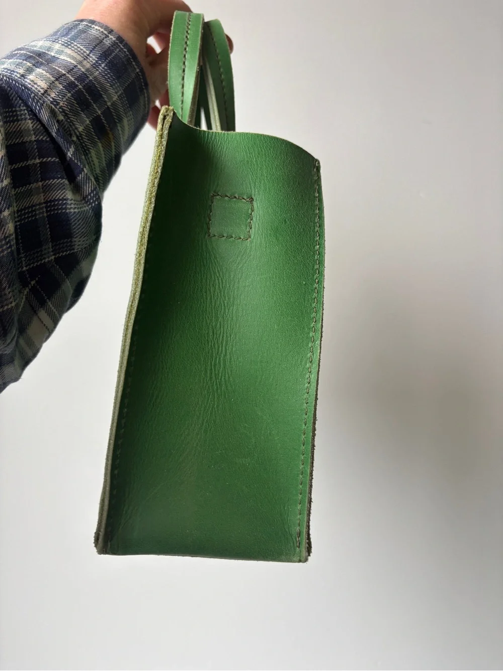 Parker Clay Avila Green Leather Mini Tote Bag
